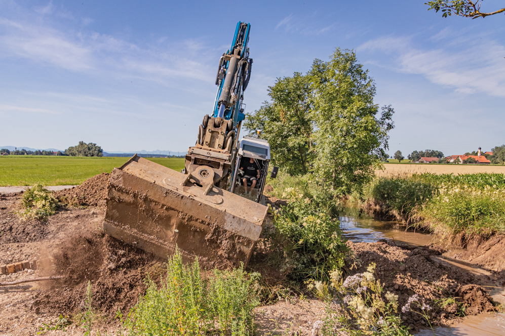 Baumaßnahme zum Hochwasserschutz